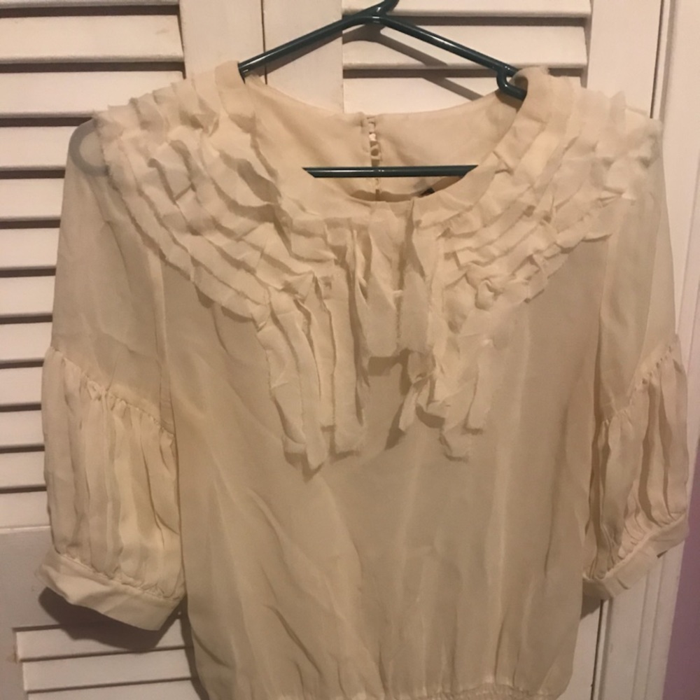Ted Baker Ruffled Sheer LS Cinched